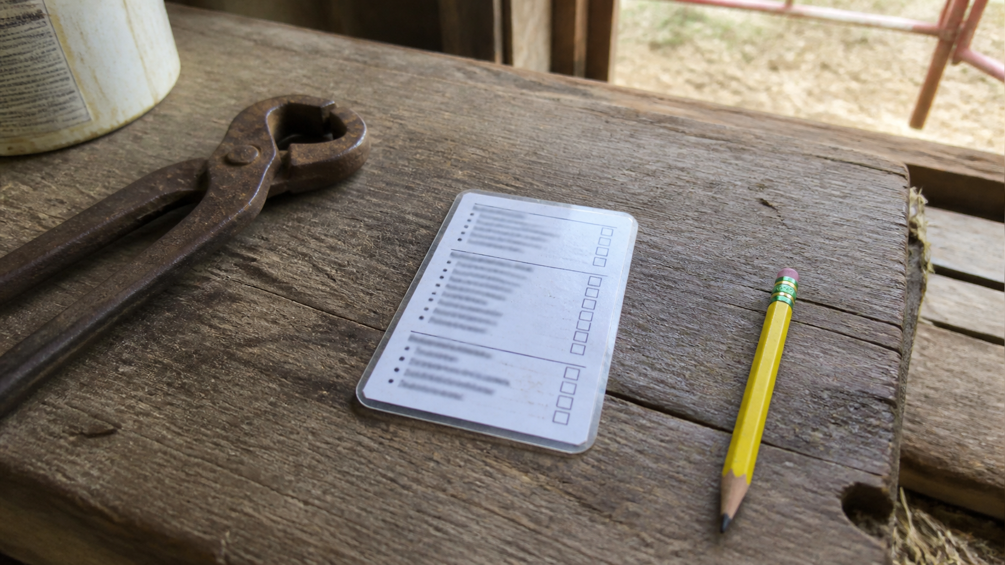 Pocket Field Checklist